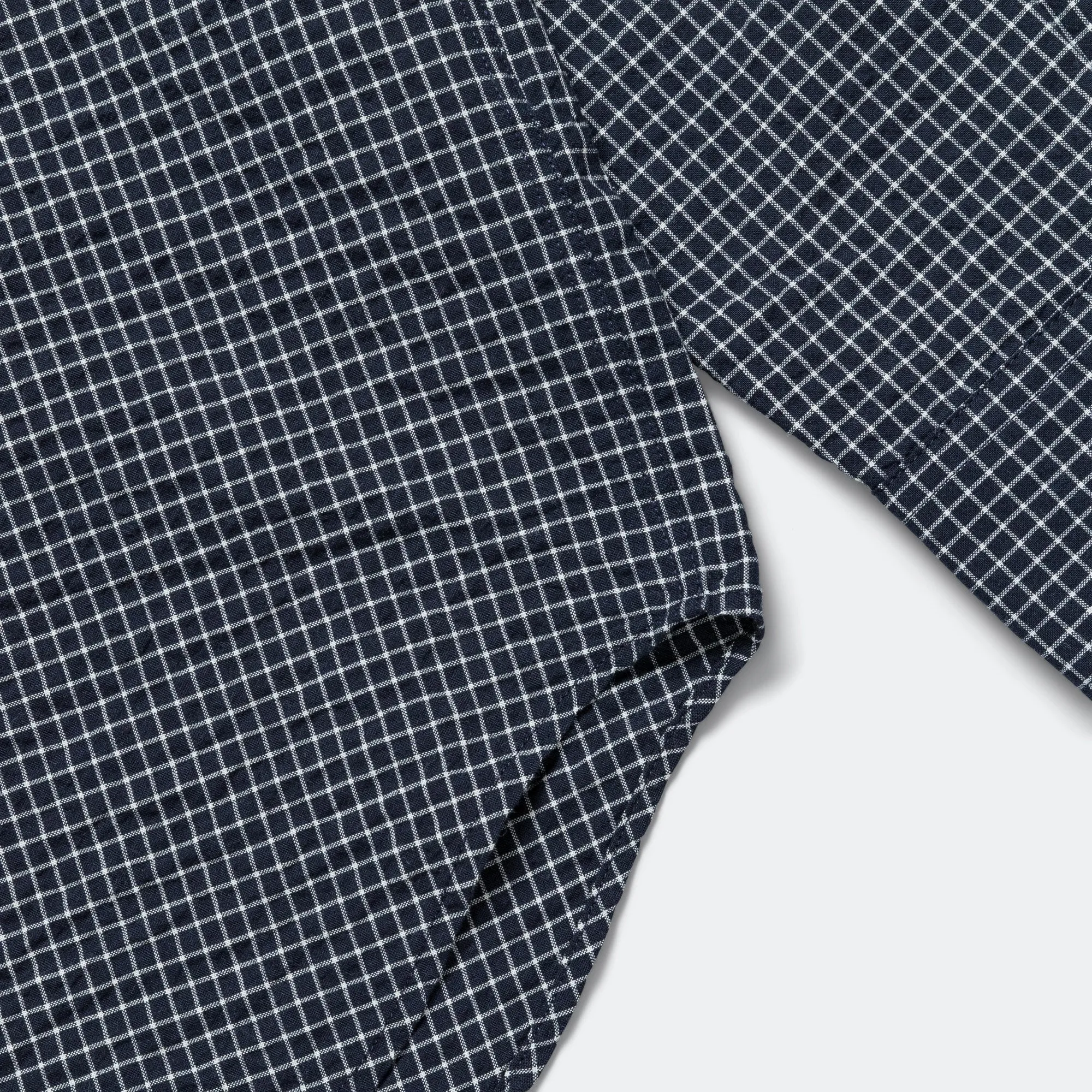 Mo Check Oversized Shirt - Dark Navy