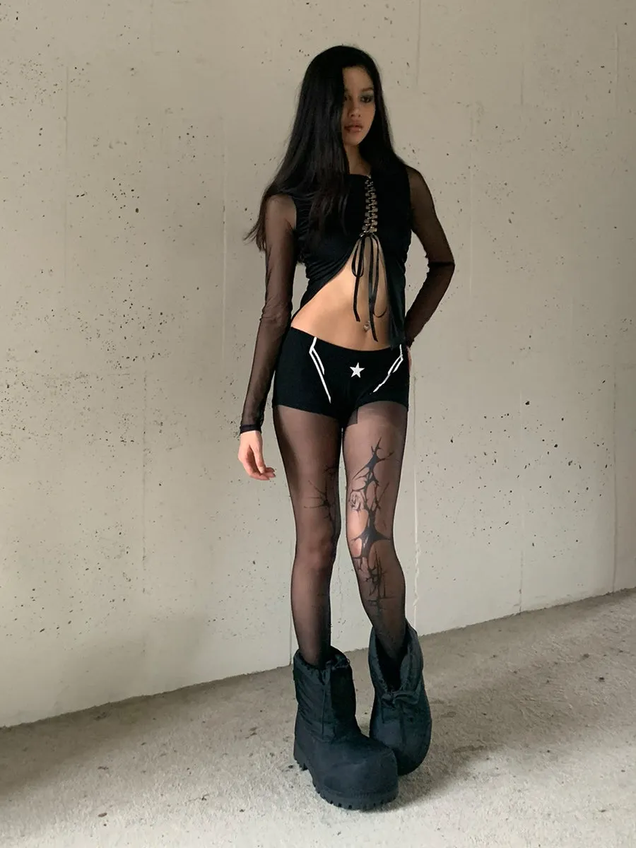 Moonlit Lace-Up Top
