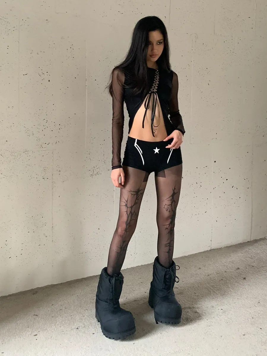 Moonlit Lace-Up Top