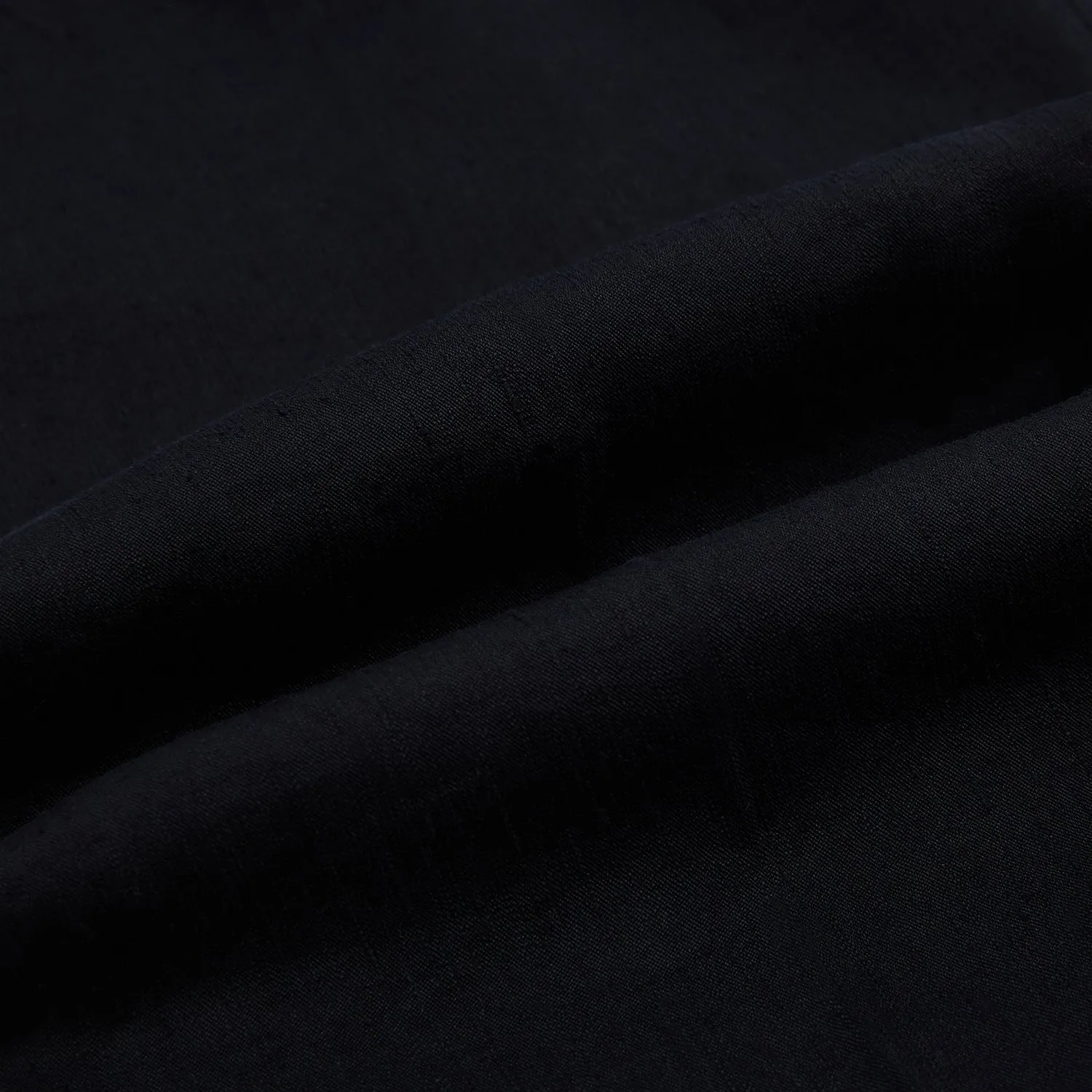 Navy Linen Blend Henry Trousers