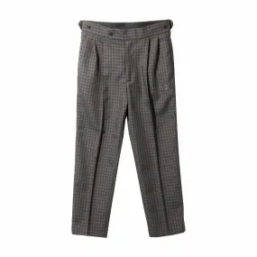 Needles W.U. Poly Tucked Side Tab Trouser (Glen Plaid)