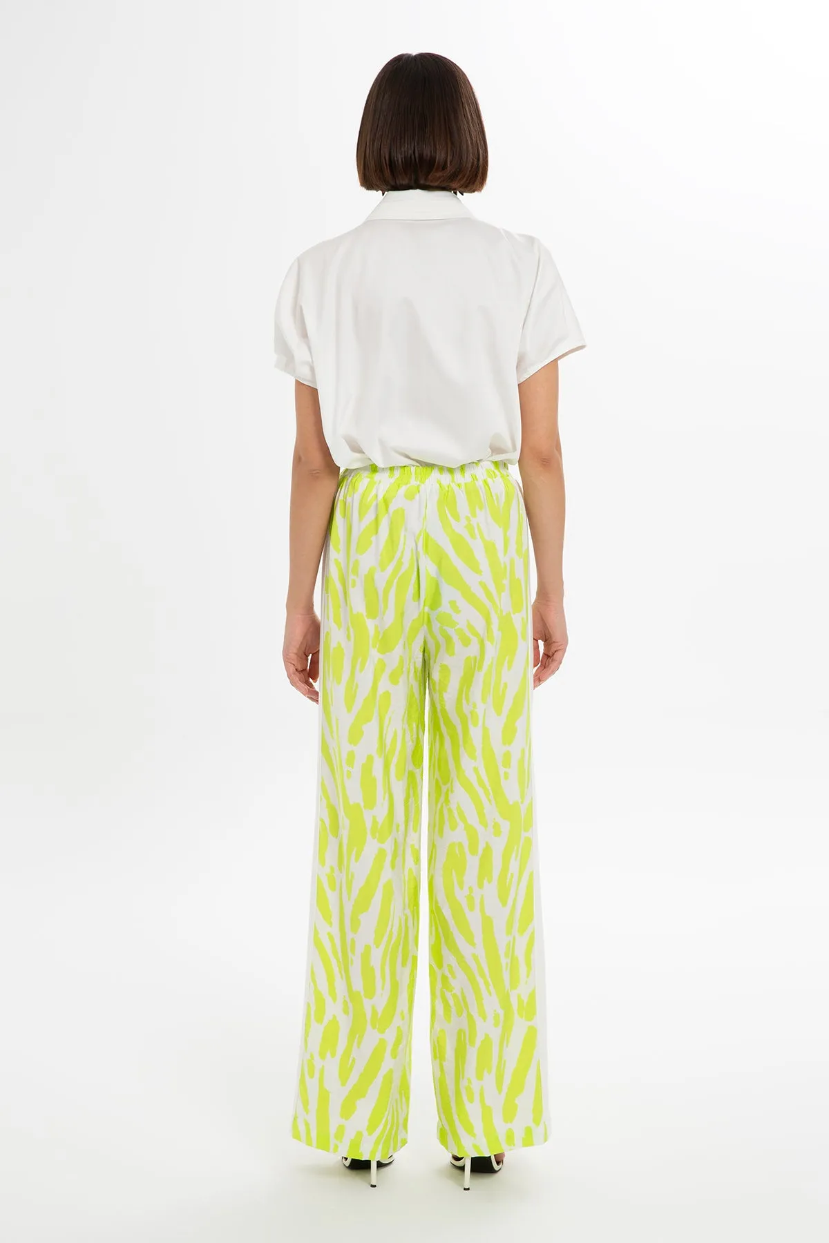 Neon Green Relaxed Fit Pants