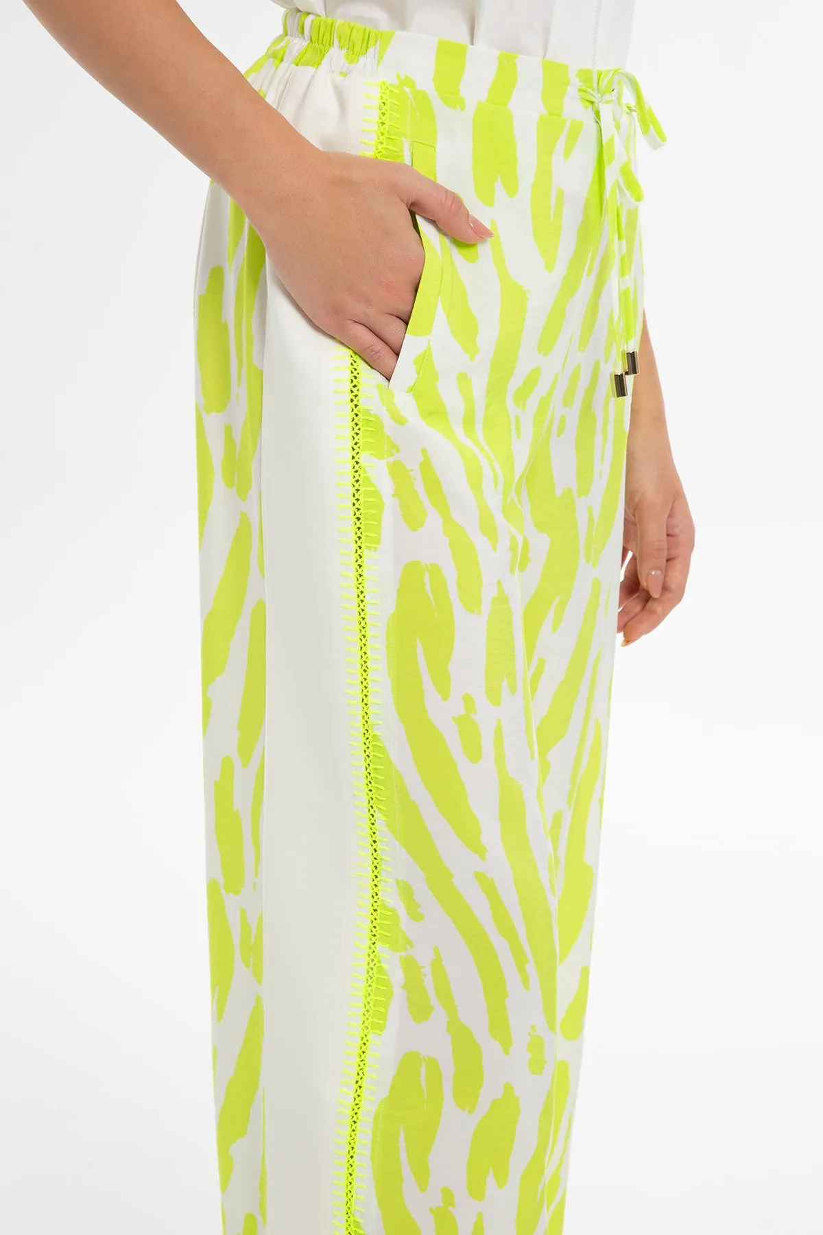 Neon Green Relaxed Fit Pants