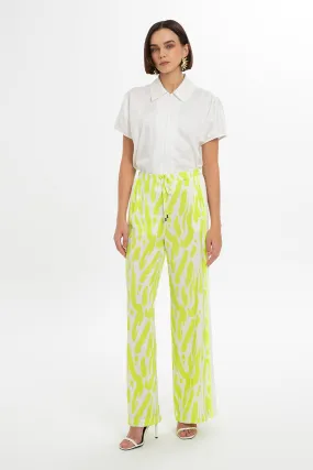 Neon Green Relaxed Fit Pants