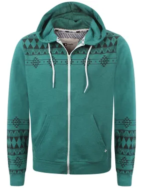Peacock Green Marl  D-Code Fred zip up hoodie