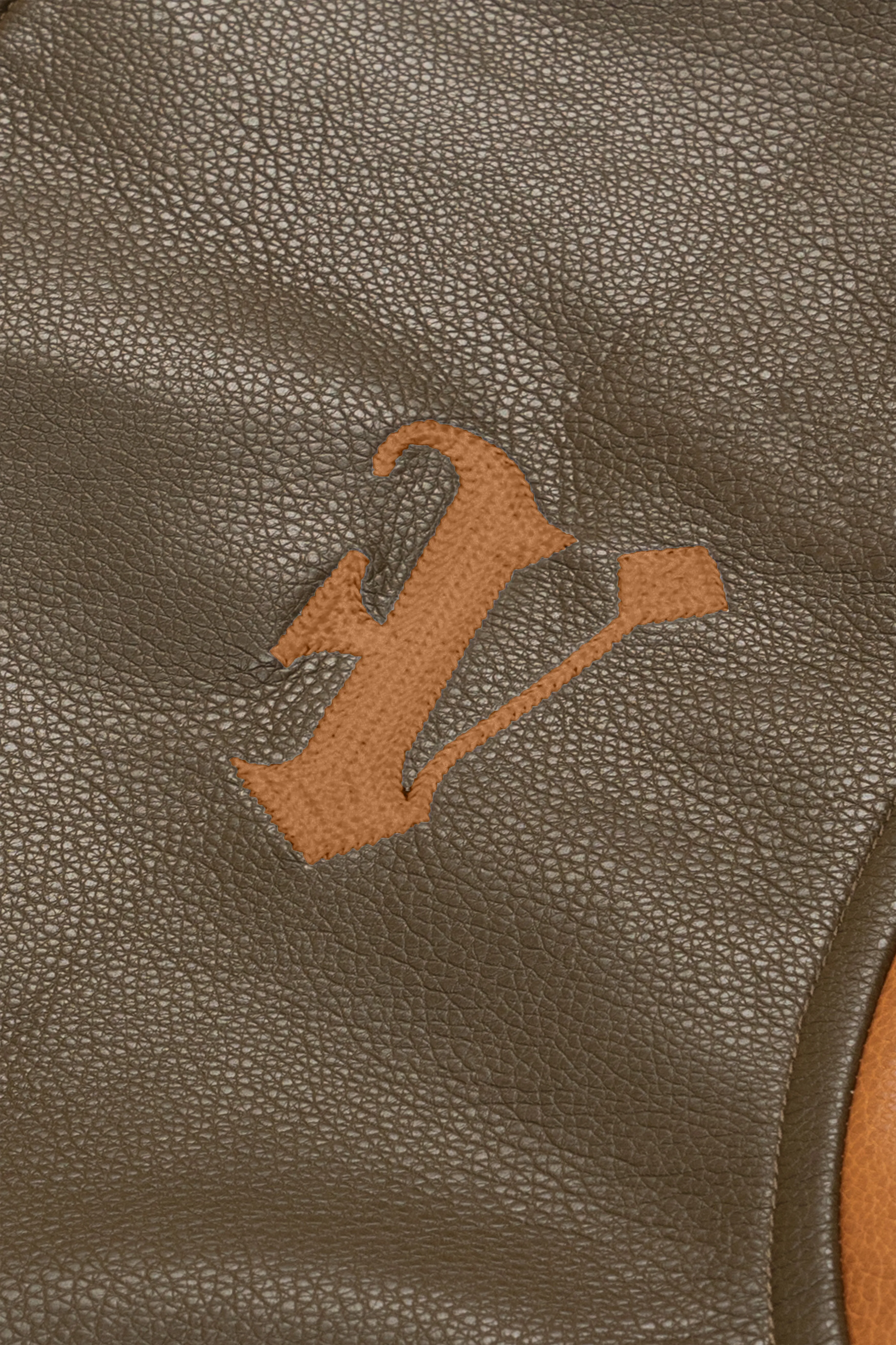 "UNAVERSITA" OLIVE BROWN LEATHER JACKET