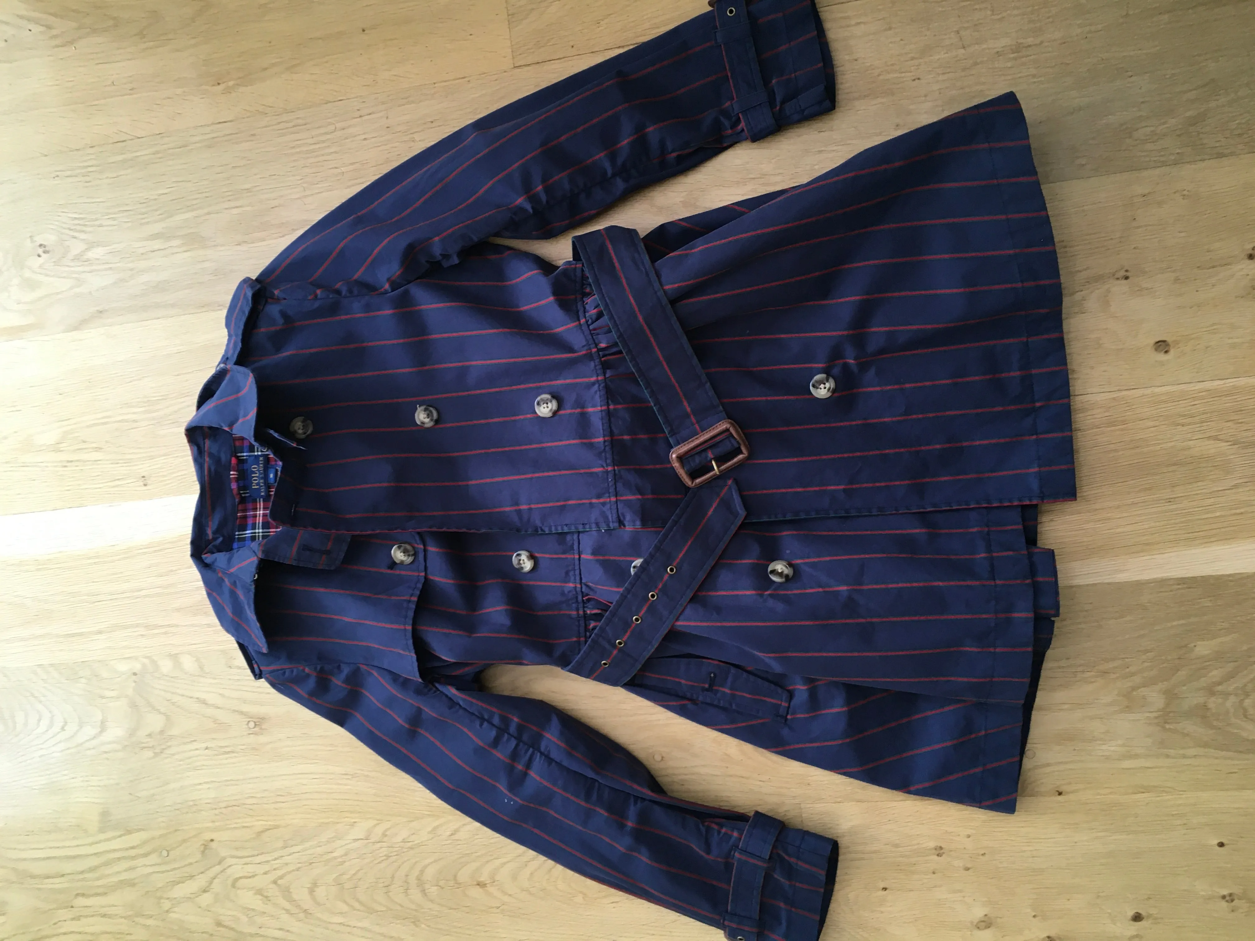 Ralph Lauren Polo Ralph Lauren Striped Trench Navy Girl Coats & Jackets 16years Children