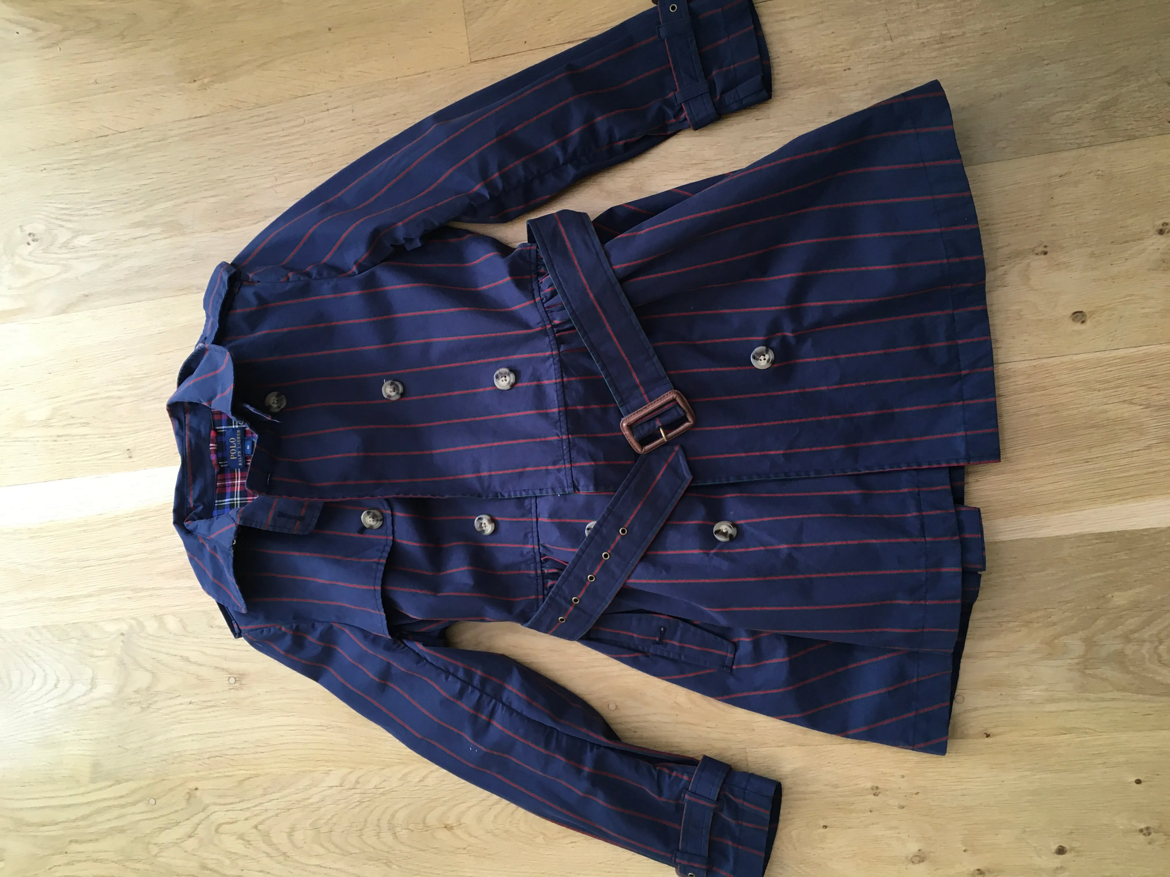 Ralph Lauren Polo Ralph Lauren Striped Trench Navy Girl Coats & Jackets 16years Children