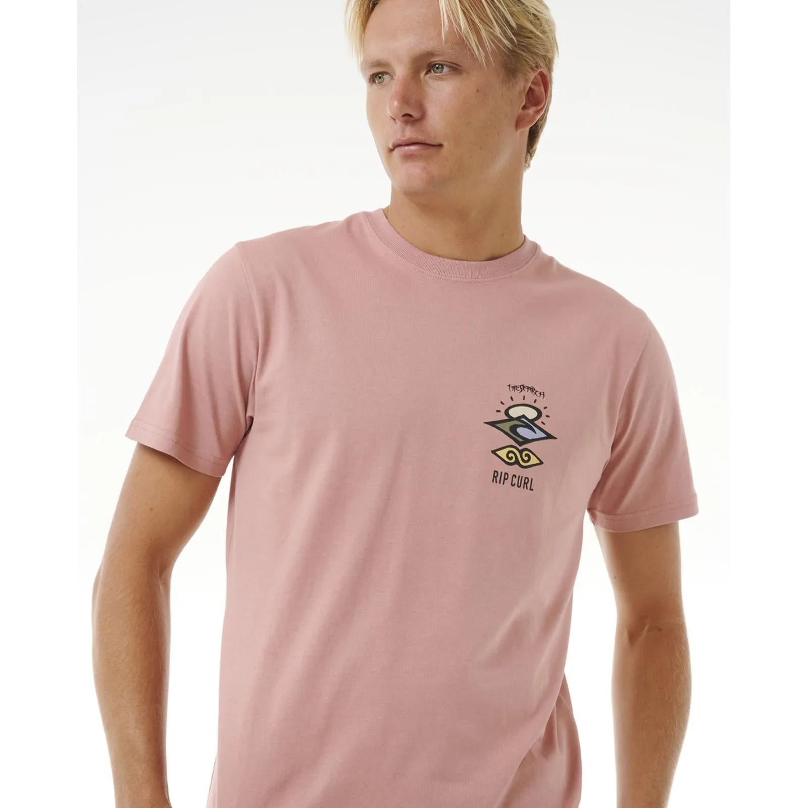 Rip Curl Mens Search Icon Short Sleeve Crew Neck T-Shirt