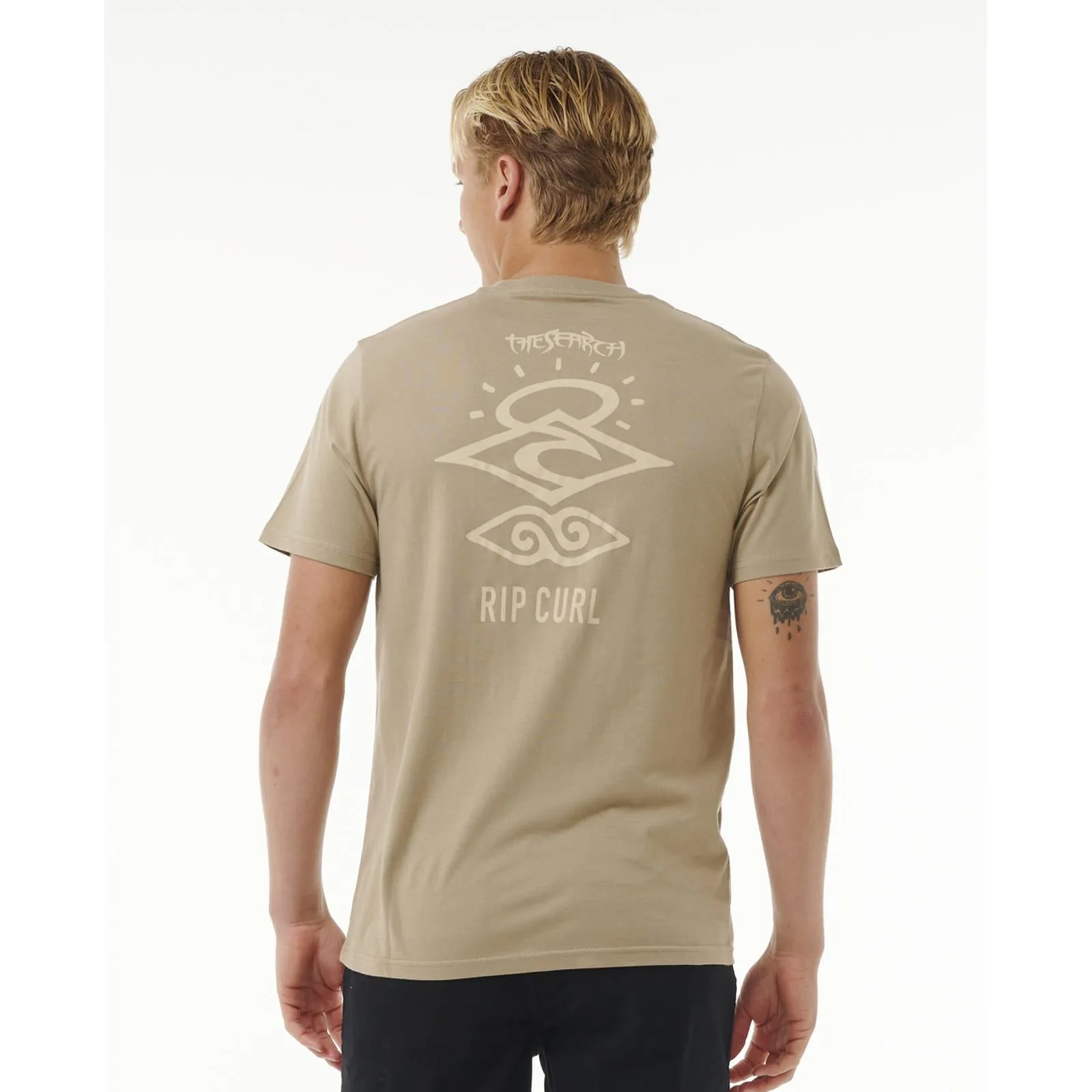 Rip Curl Mens Search Icon Short Sleeve Crew Neck T-Shirt
