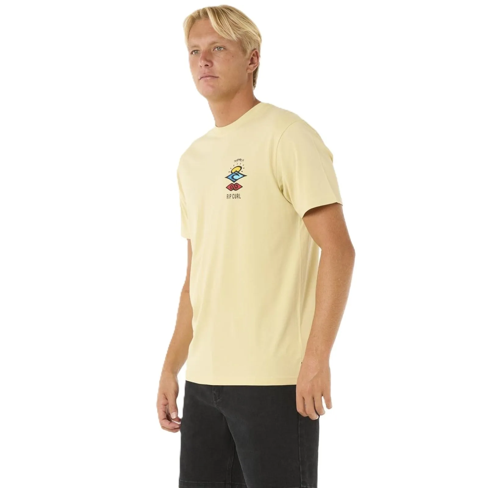 Rip Curl Mens Search Icon Short Sleeve Crew Neck T-Shirt