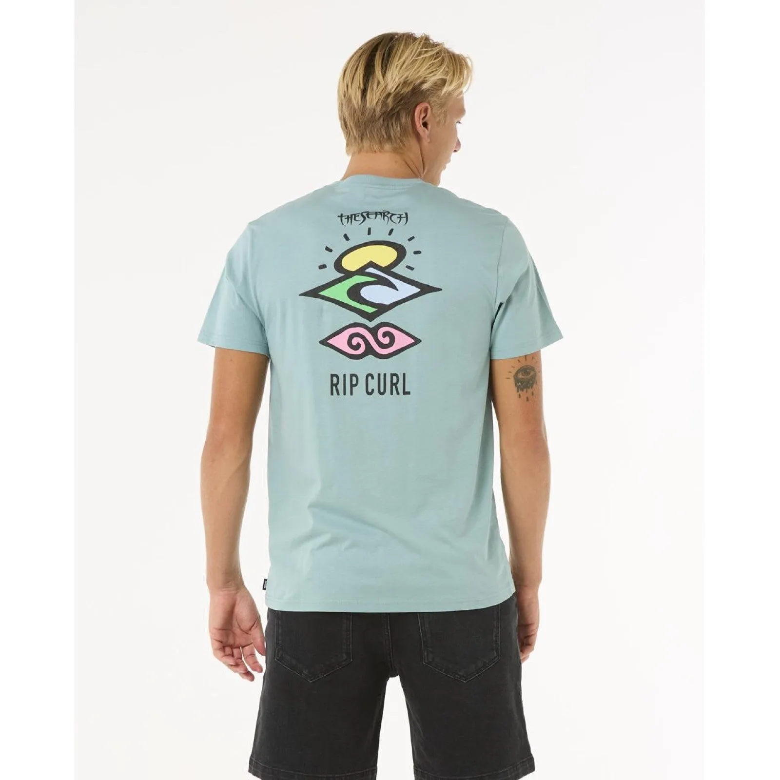 Rip Curl Mens Search Icon Short Sleeve Crew Neck T-Shirt