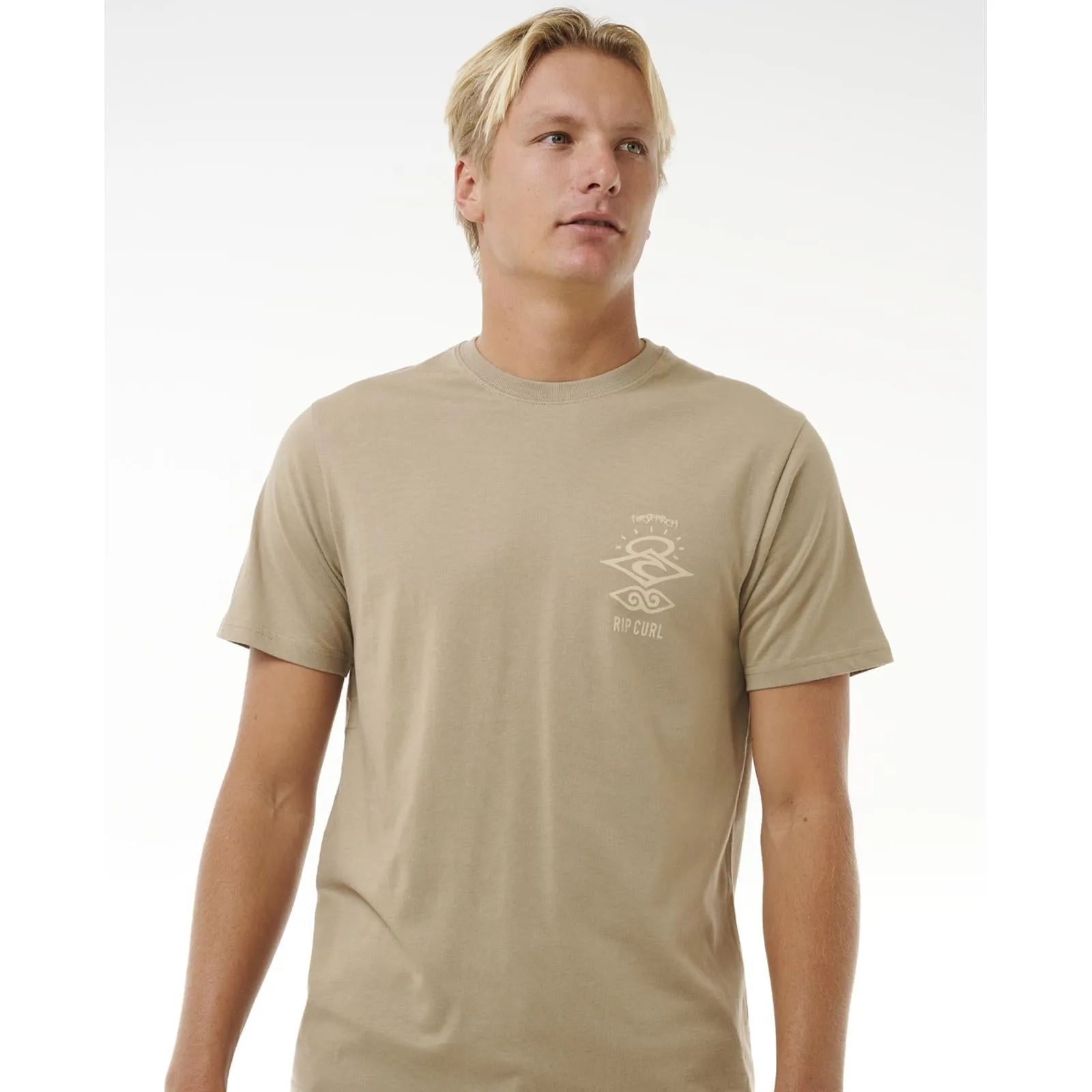 Rip Curl Mens Search Icon Short Sleeve Crew Neck T-Shirt