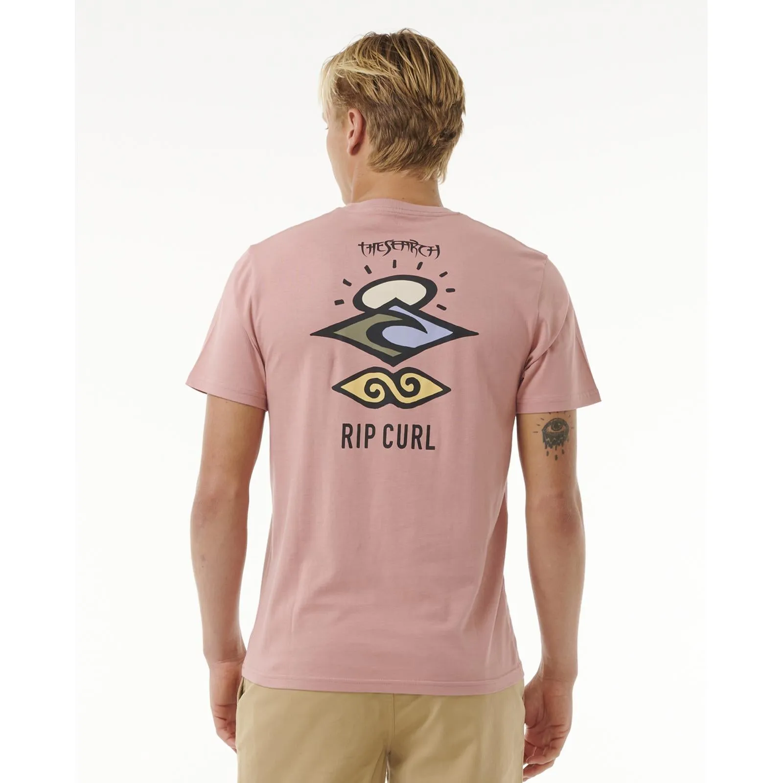 Rip Curl Mens Search Icon Short Sleeve Crew Neck T-Shirt