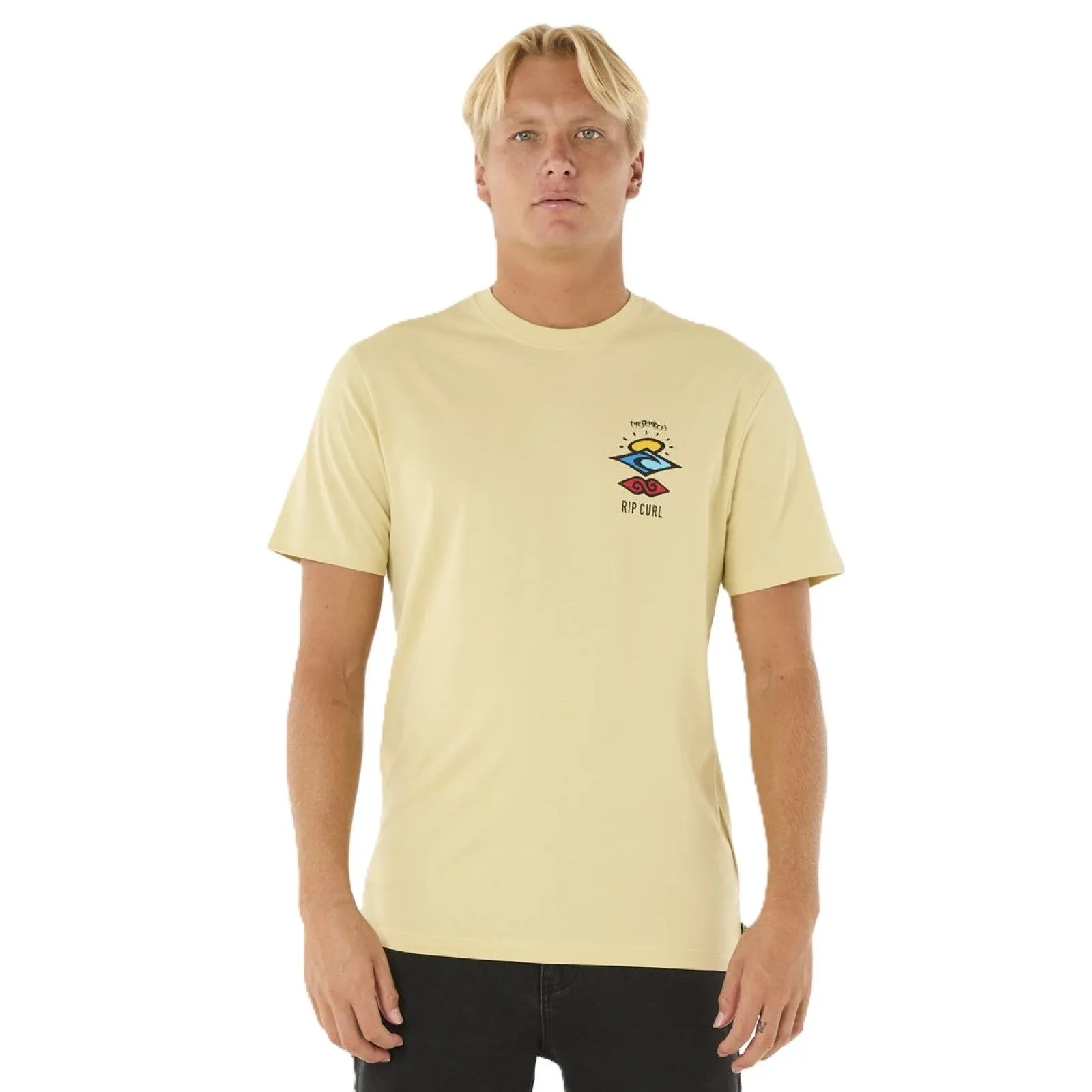 Rip Curl Mens Search Icon Short Sleeve Crew Neck T-Shirt
