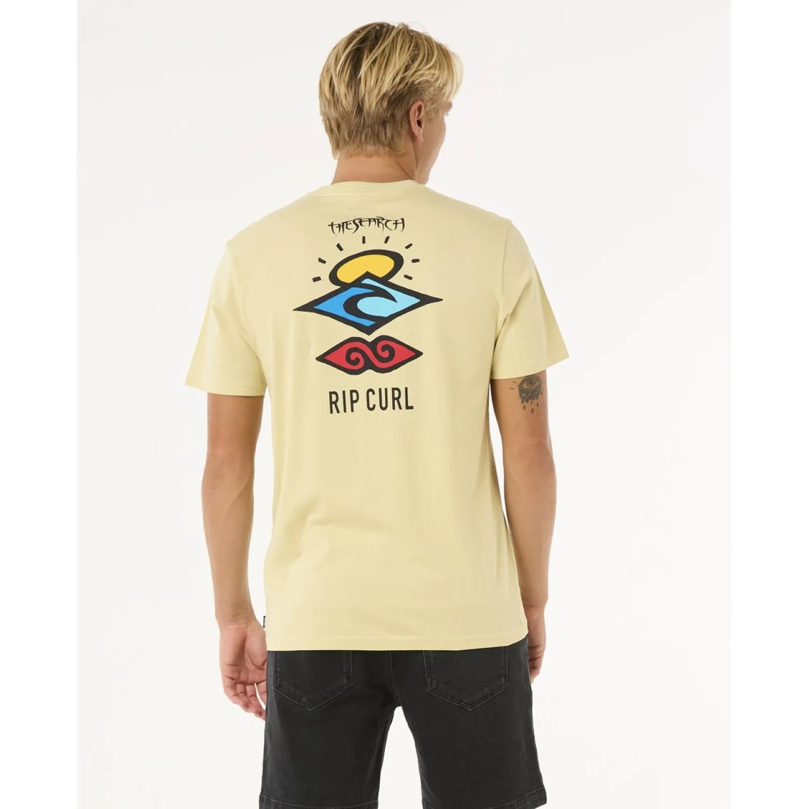 Rip Curl Mens Search Icon Short Sleeve Crew Neck T-Shirt