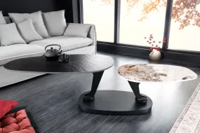 Rotating Coffee Table Axis 95-160cm Ceramic Natural Stone Look