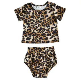 SALE - Leopard Outfit Western Baby Bummies - Kids Clothes