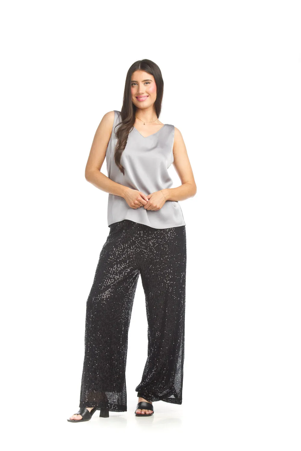 Sequin wide leg pants