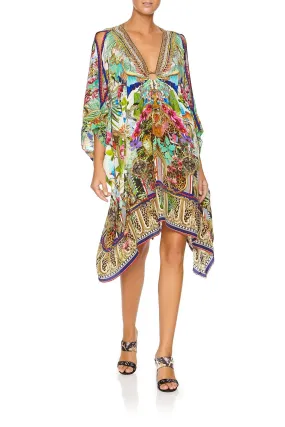 Short Kaftan W/ Hardware- Champagne Coast