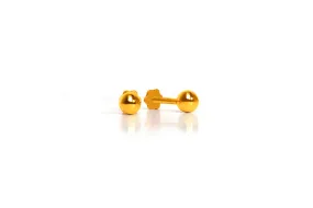 SLEEK 21K GOLD BALL STUDS