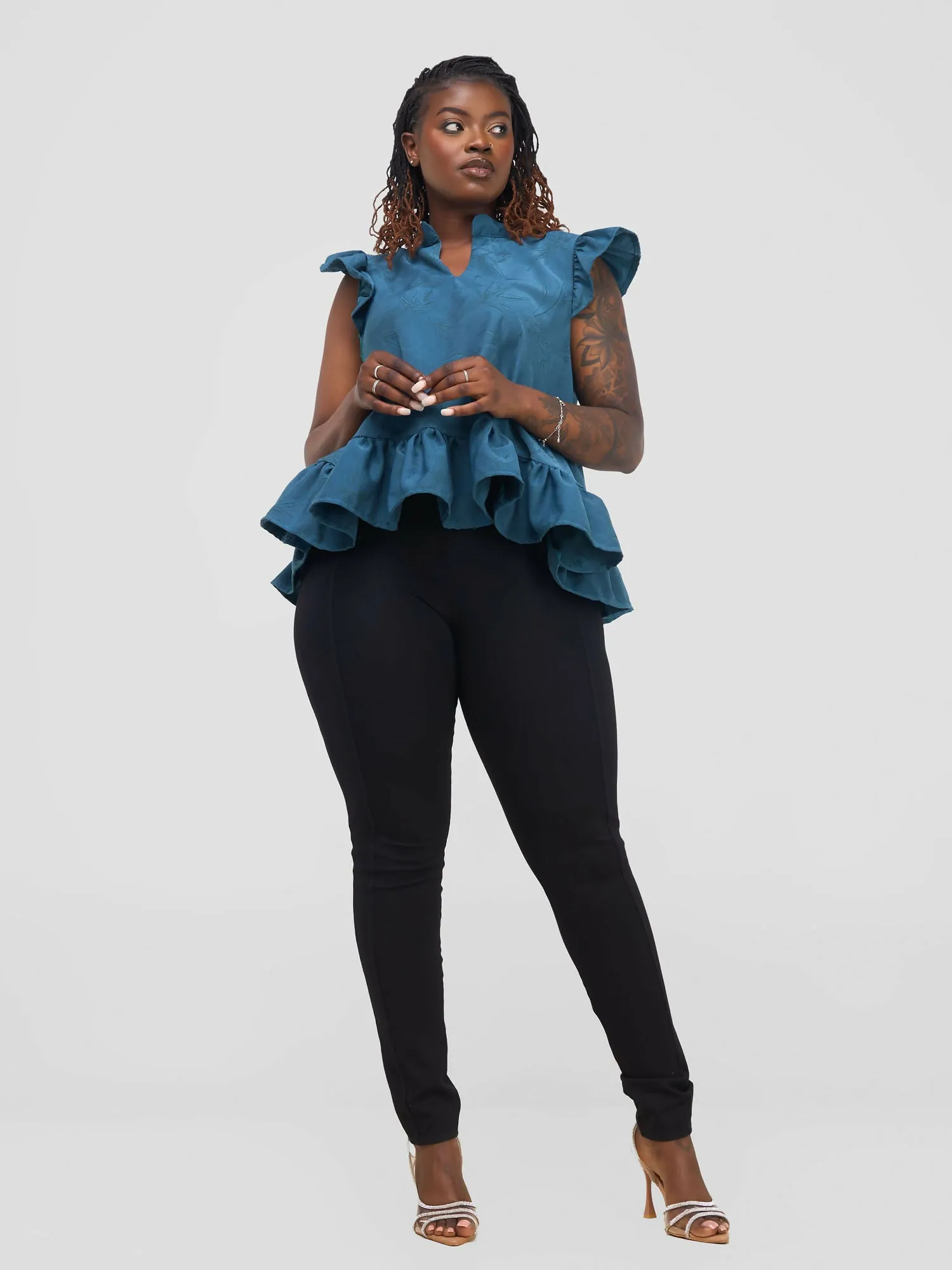 Sleek Plausible A Line High Low Top - Green