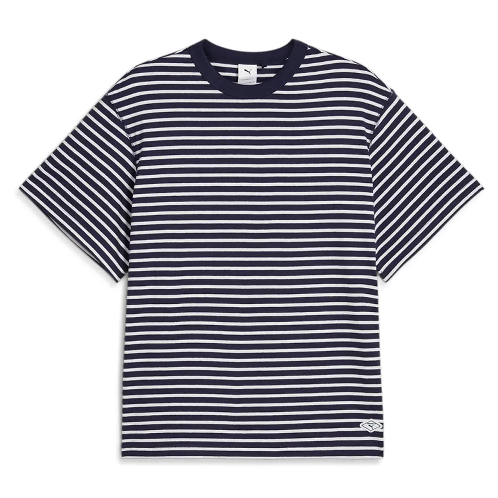 Striped Crew Neck Short Sleeve T-Shirt x Nanamica