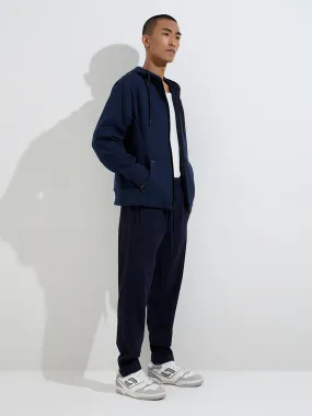 Studiofit Navy Relaxed-Fit Mid-Rise Track Pants