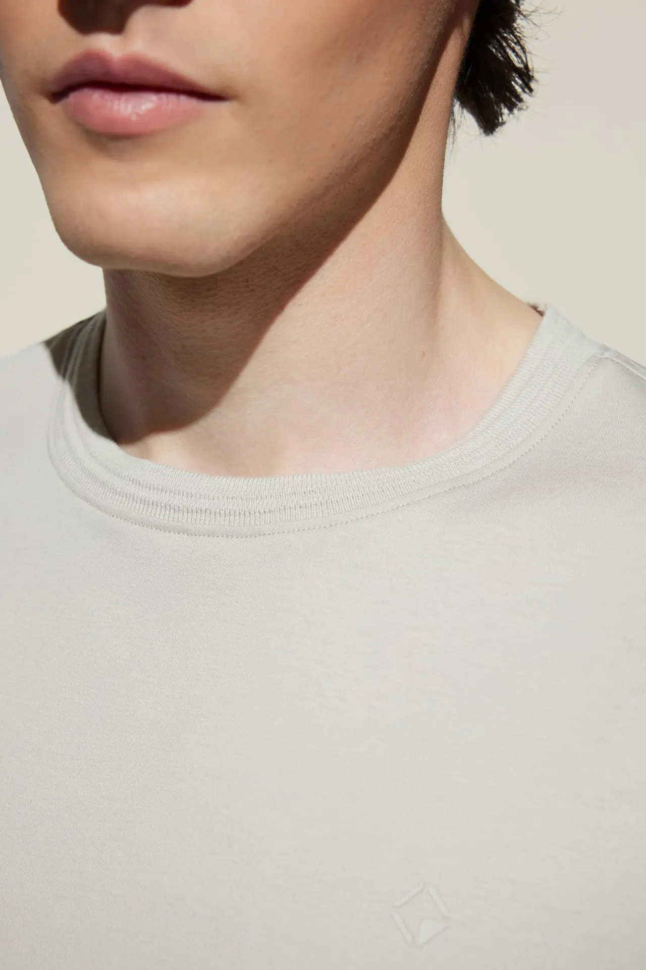 Super Soft Mercerized Pure Cotton Relax Fit Short Sleeve T-Shirt with Logo