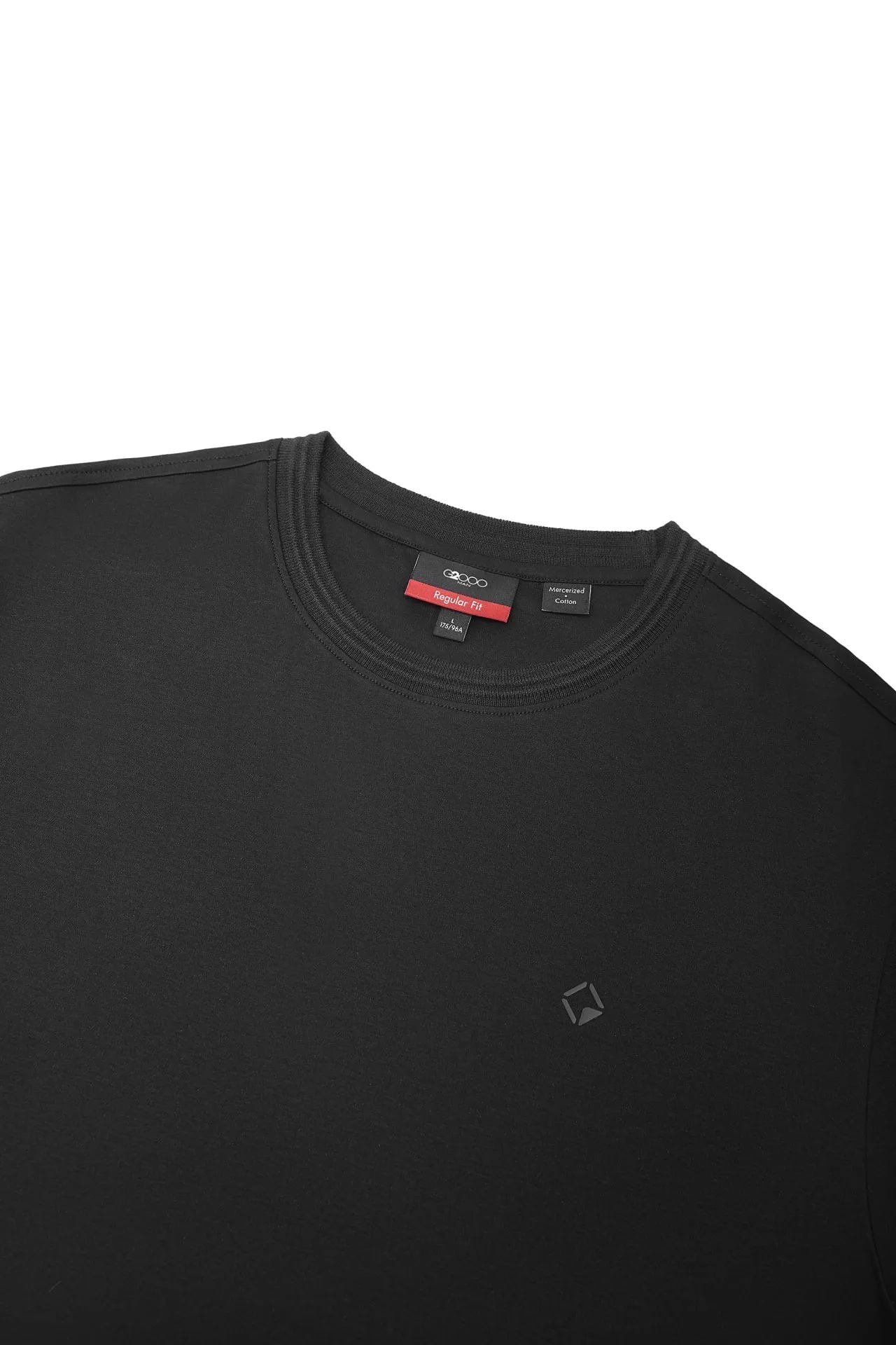 Super Soft Mercerized Pure Cotton Relax Fit Short Sleeve T-Shirt with Logo
