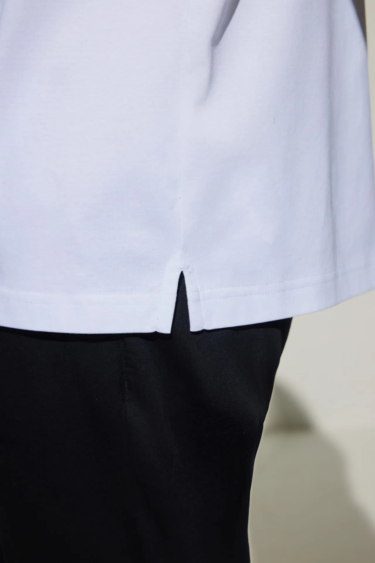Super Soft Mercerized Pure Cotton Relax Fit Short Sleeve T-Shirt with Logo