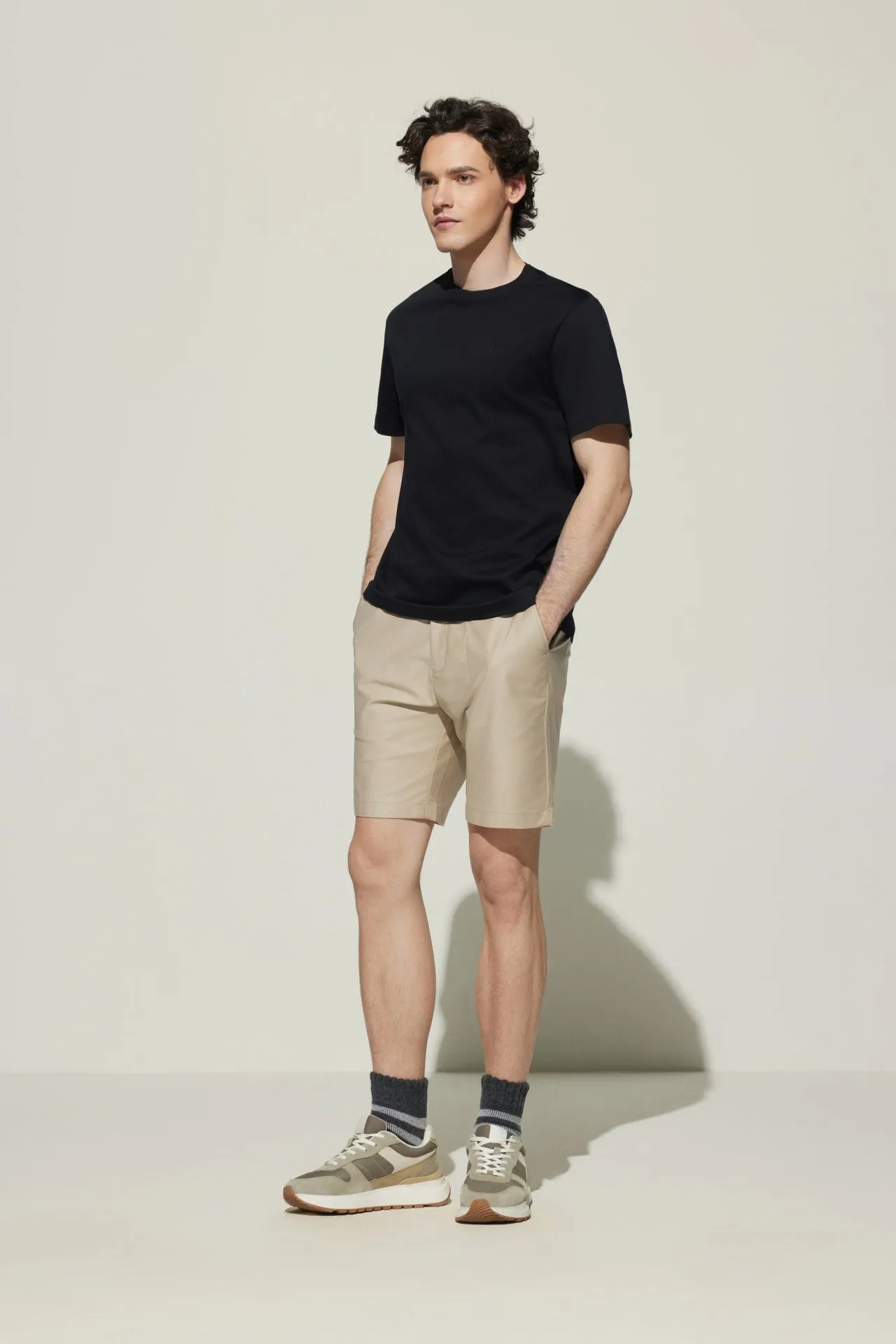 Super Soft Mercerized Pure Cotton Relax Fit Short Sleeve T-Shirt with Logo