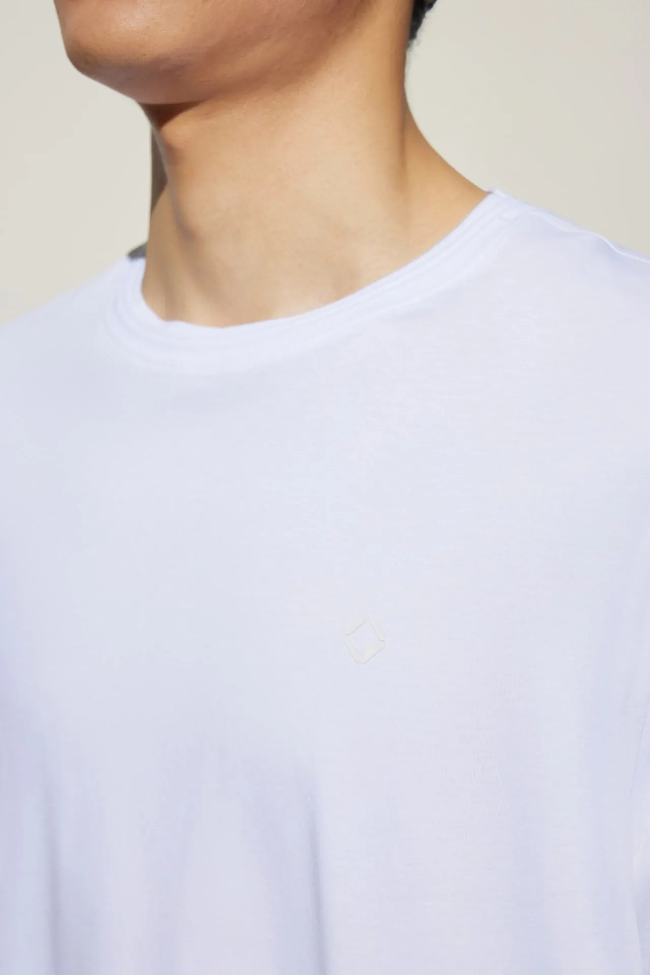 Super Soft Mercerized Pure Cotton Relax Fit Short Sleeve T-Shirt with Logo