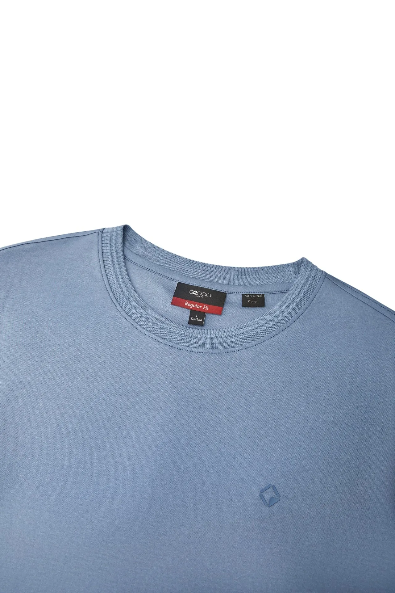 Super Soft Mercerized Pure Cotton Relax Fit Short Sleeve T-Shirt with Logo