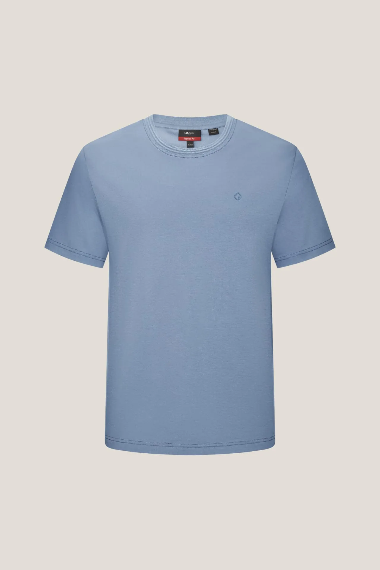 Super Soft Mercerized Pure Cotton Relax Fit Short Sleeve T-Shirt with Logo