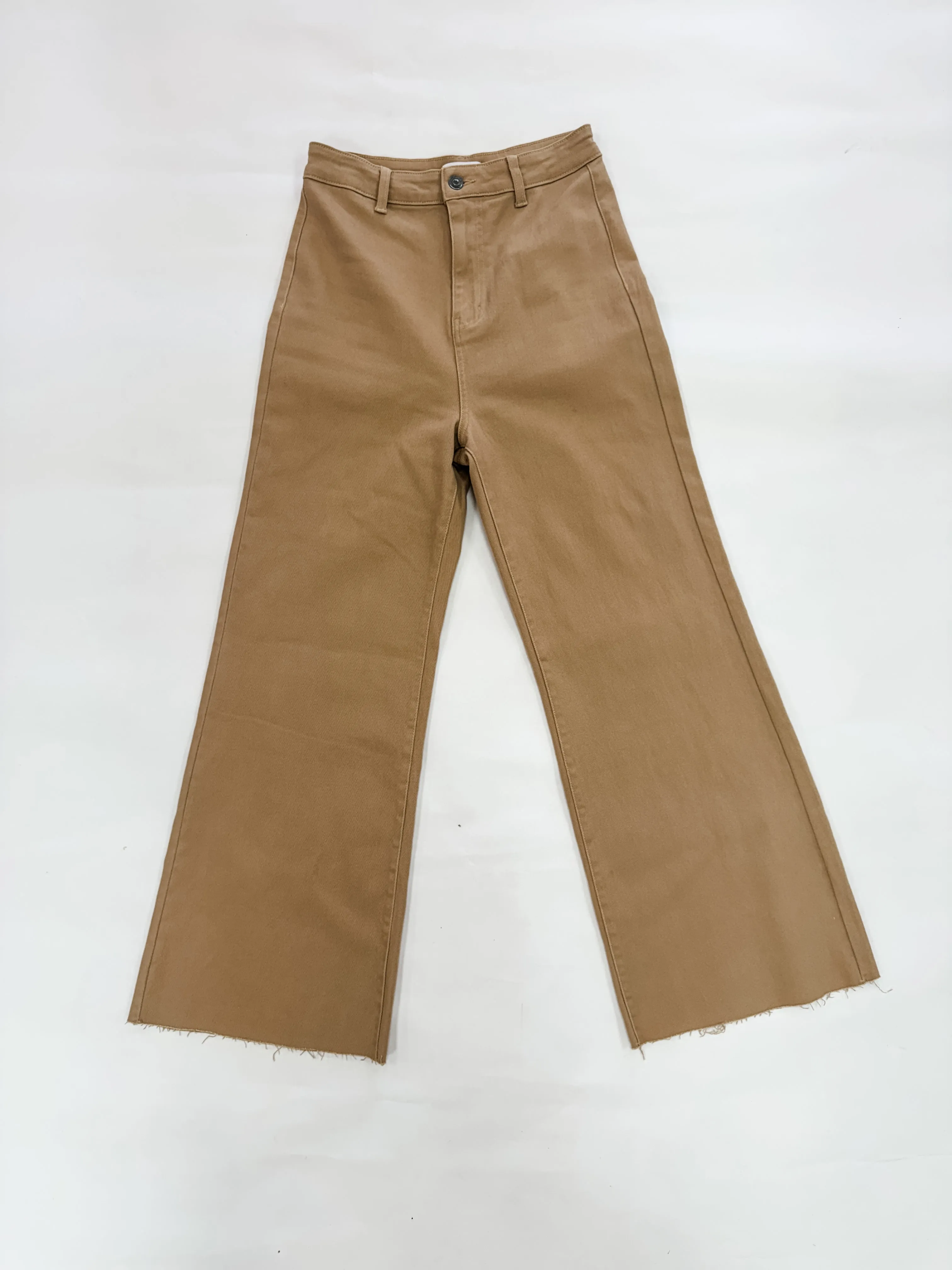Tan Wide Leg Jeans