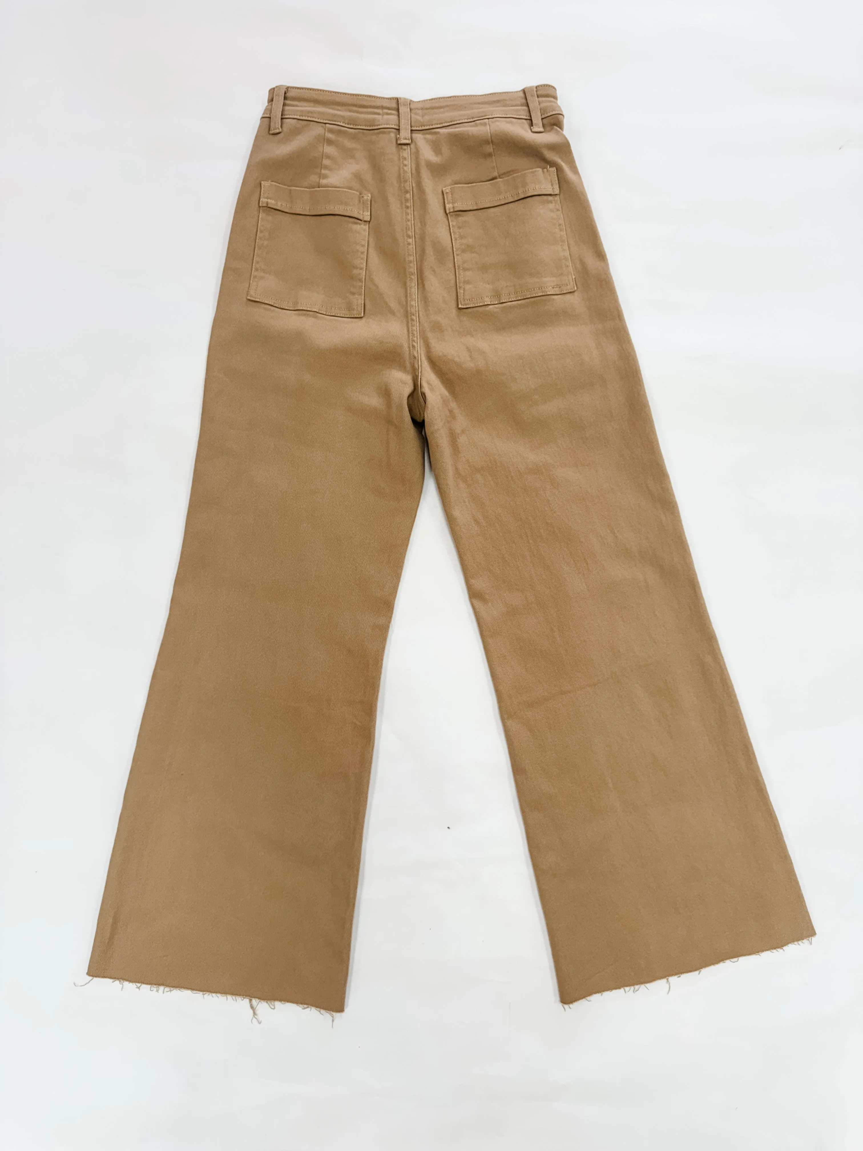 Tan Wide Leg Jeans