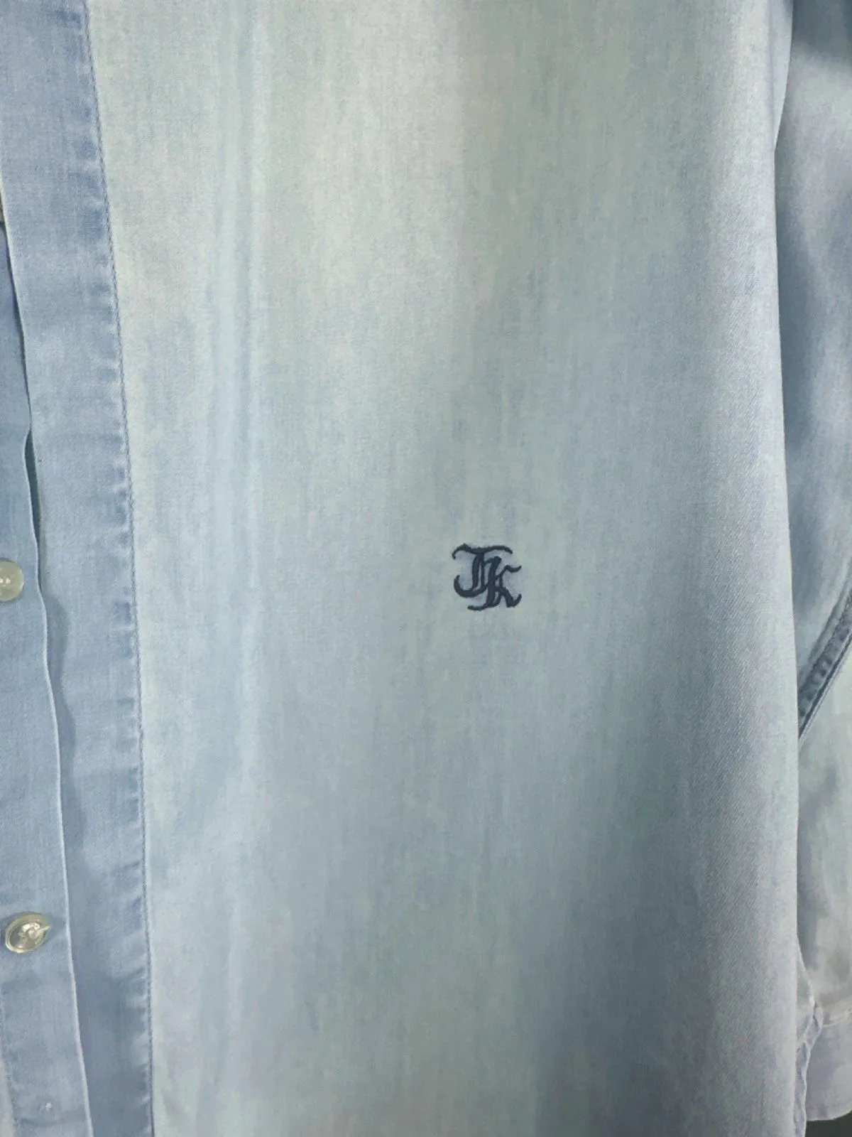 The Kooples Light Blue Denim Shirt UK L