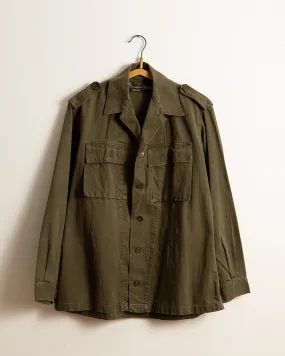 Vintage 70's P.V.B.A. Monetex Herringbone Army Shirt Jacket