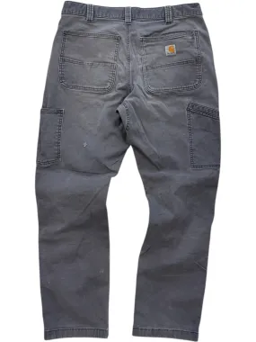 Vintage Carhartt Relaxed Fit Double Knee Grey Work Pants