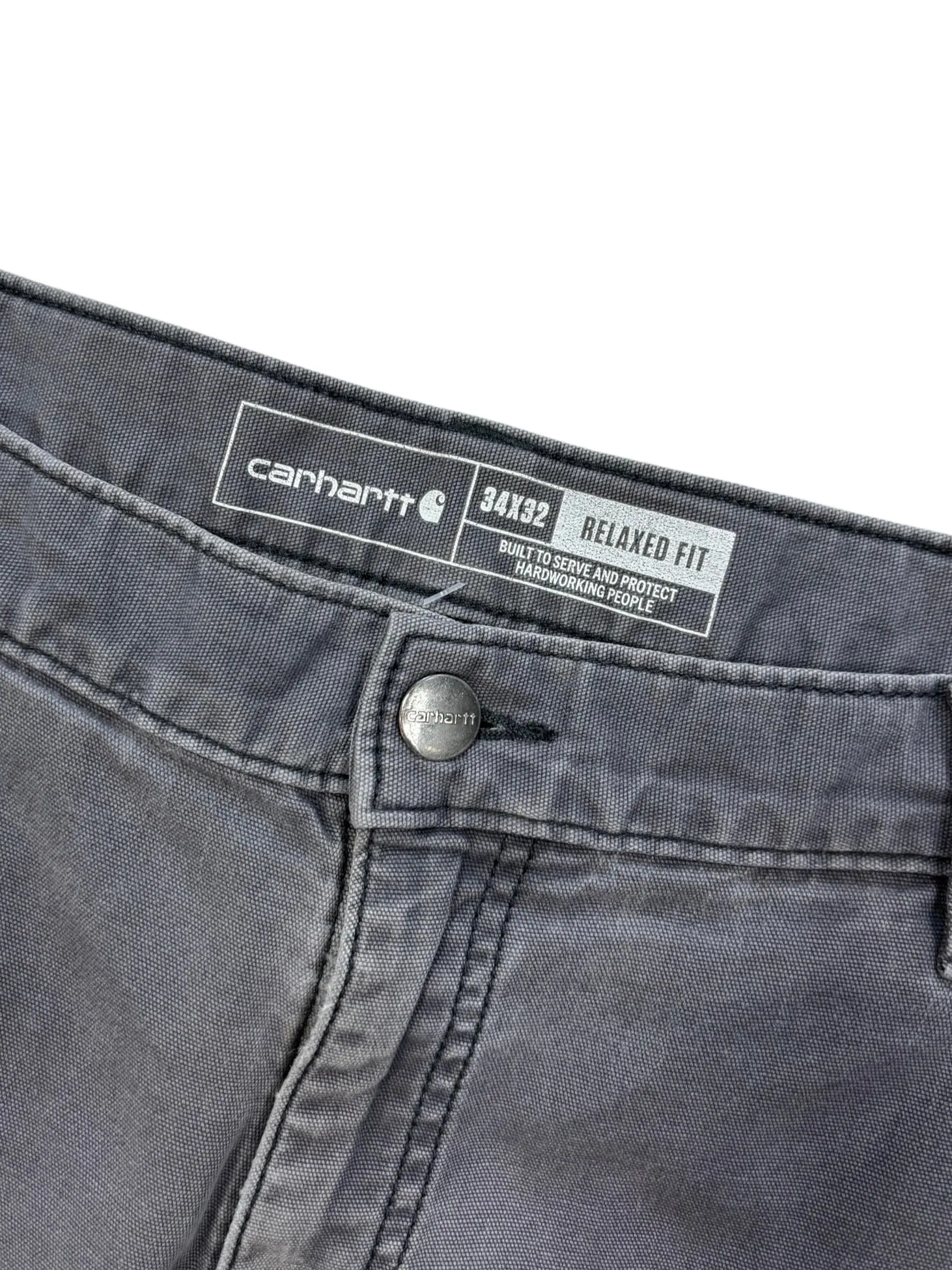Vintage Carhartt Relaxed Fit Double Knee Grey Work Pants