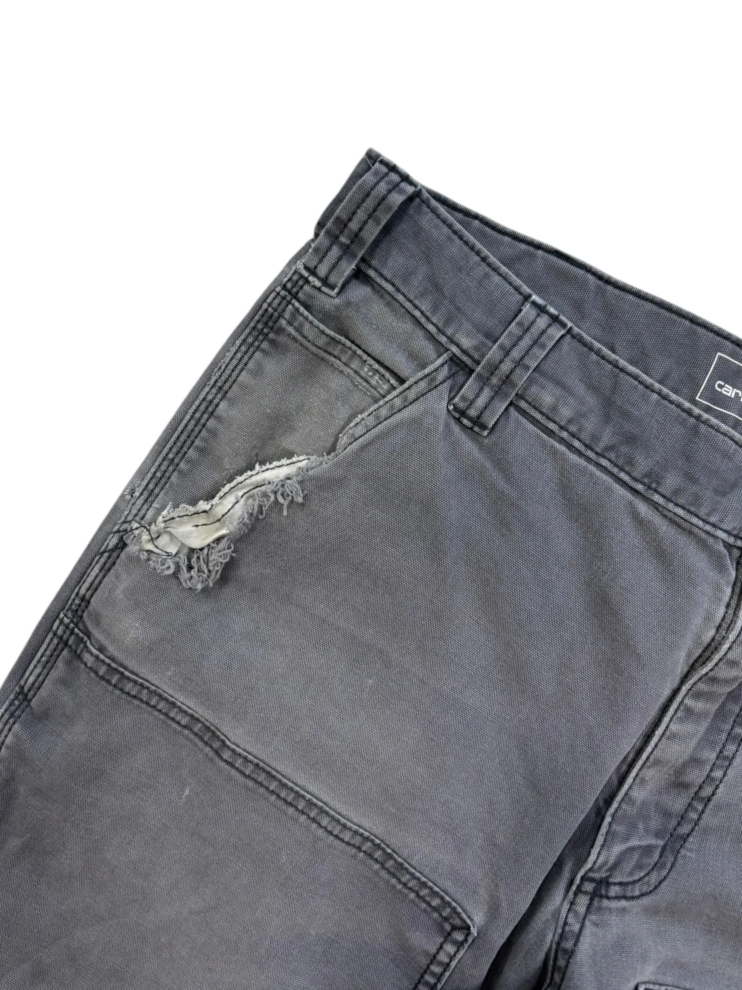 Vintage Carhartt Relaxed Fit Double Knee Grey Work Pants