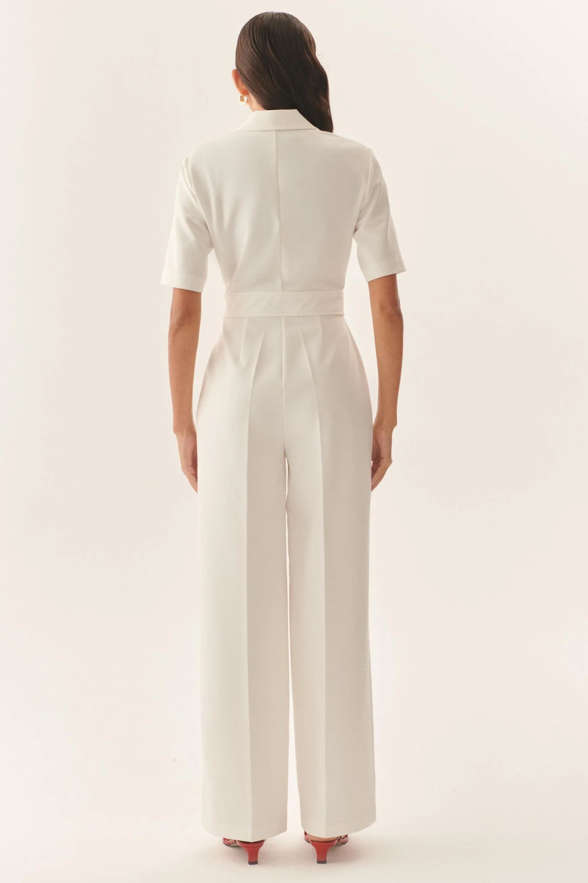 White High-Impact Jumpsuit