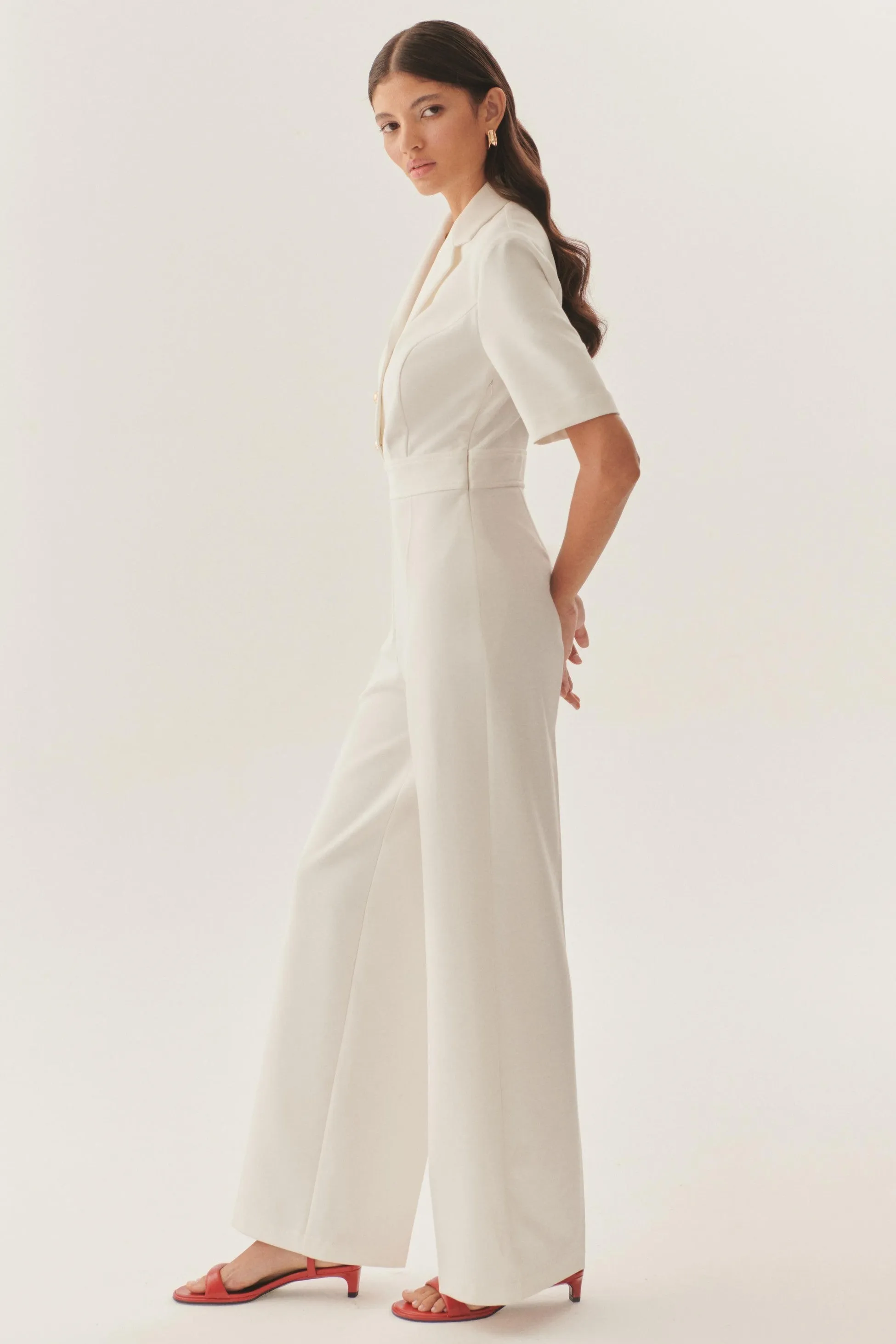 White High-Impact Jumpsuit