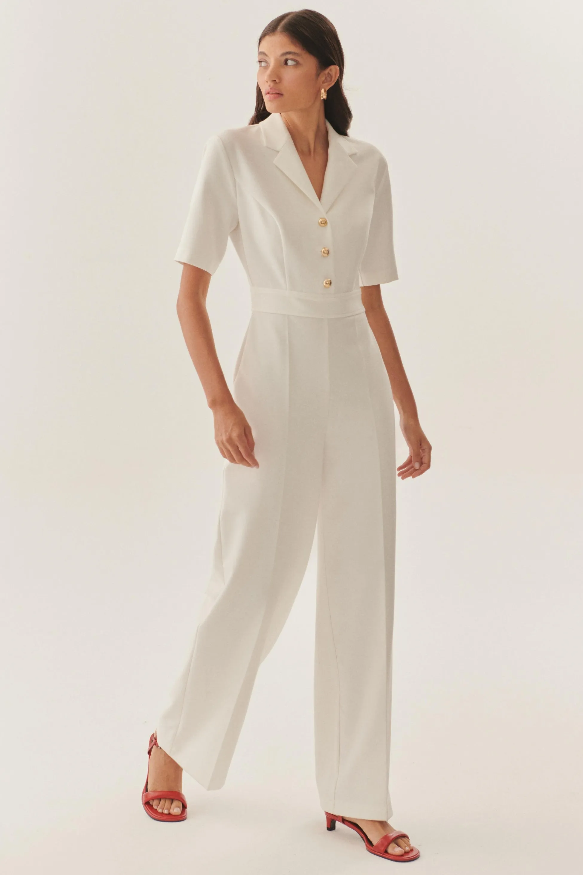 White High-Impact Jumpsuit