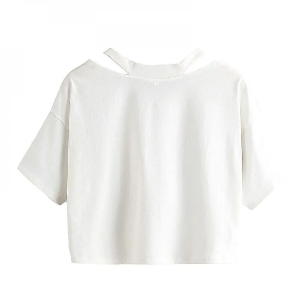 White Woman T-shirts Harajuku Dragon Kpop Ropa Y2k Crop Tops Aesthetic Vintage Femme V-neck Tops Korean Punk Streetwear Gothic Tee