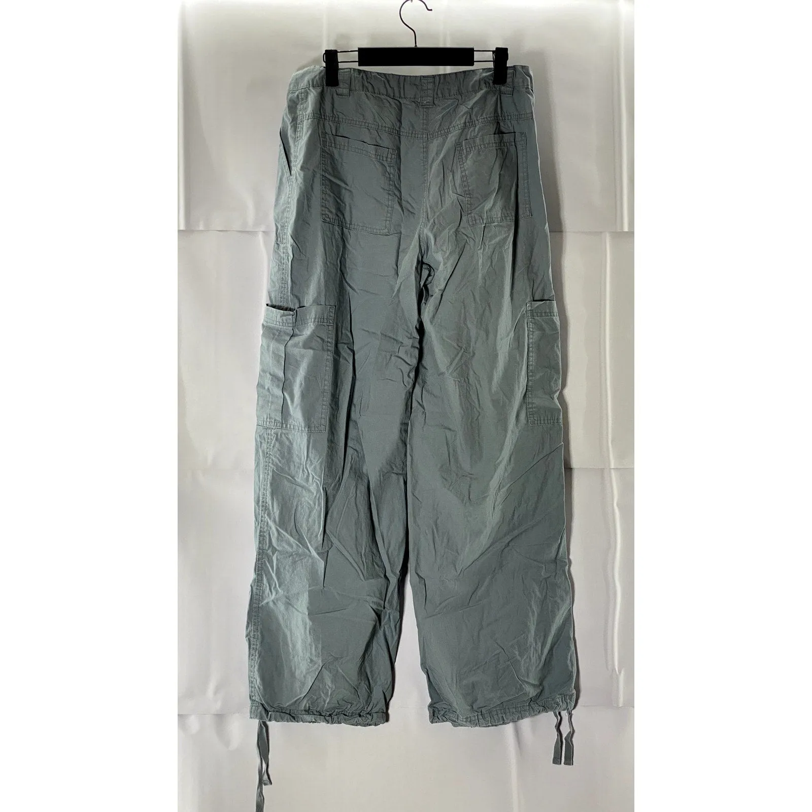 WILD FABLE Women's Gray Relaxed-Fit Drawstring-Hem Cargo pants SZ M