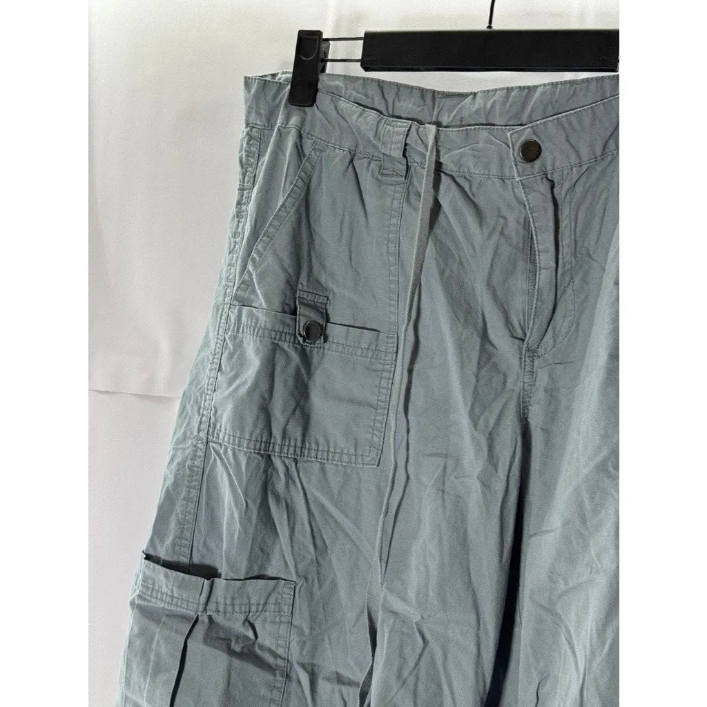 WILD FABLE Women's Gray Relaxed-Fit Drawstring-Hem Cargo pants SZ M