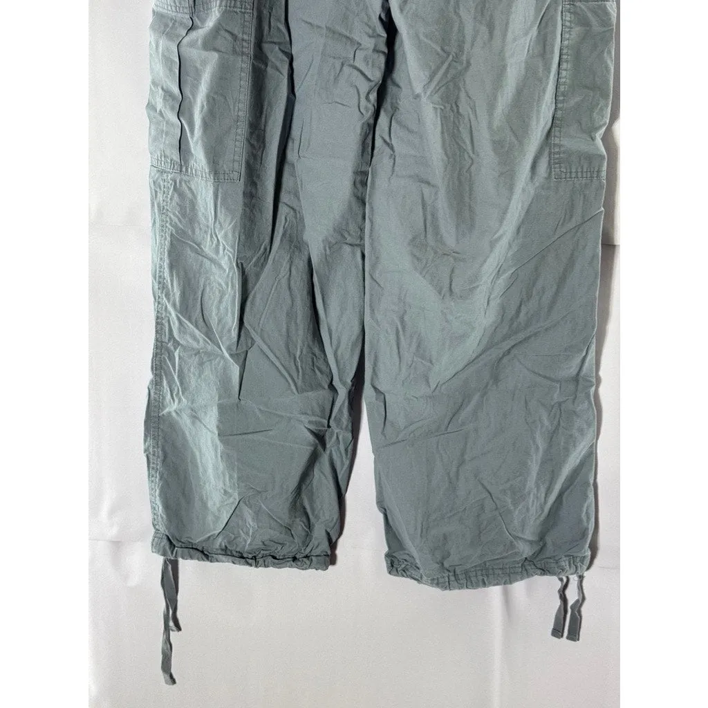 WILD FABLE Women's Gray Relaxed-Fit Drawstring-Hem Cargo pants SZ M