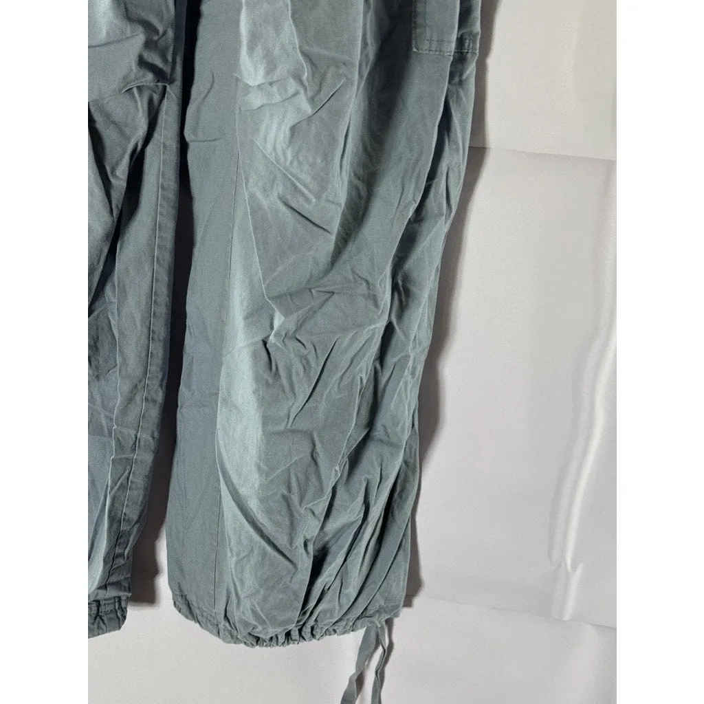 WILD FABLE Women's Gray Relaxed-Fit Drawstring-Hem Cargo pants SZ M